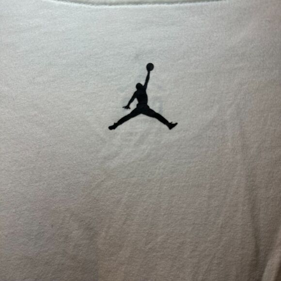 Air Jordan "Now Serving All J's" Jumpman T-Shirt Men's Size 3XL White/Blue/Grey - Picture 3 of 4